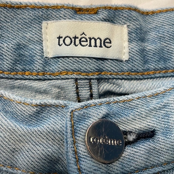 Toteme Twisted Seam High Waist Straight Leg Jeans - Picture 5 of 9